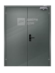 Дверь двупольная ДПМ-02 дымогазонепроницаемая с доводчиком, индивидуальное покрытие