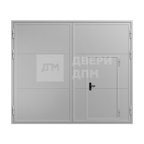 Огнестойкие ворота с калиткой и распашным механизмом ВПМ-14